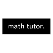 Math Tutor Business Card
