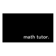 Math Tutor Business Card