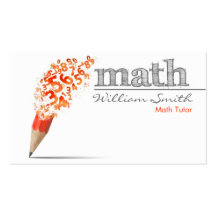 Math Tutor Plantilla De Tarjeta De Negocio