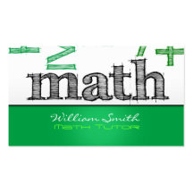 Math tutor tarjeta de visita