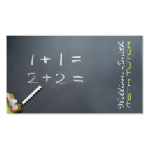 Math tutor tarjeta de visita