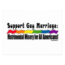 Matrimonial Misery Equality Postcard