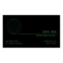 Matrix Green Sphere Business Card Template
