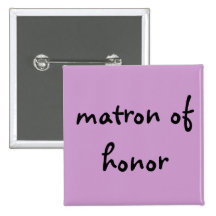 matron of honour button