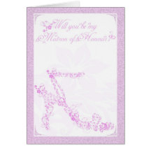 Matron of Honour Card, Will you be my Bridesmaid f