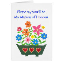 Matron of Honour Invitation Card