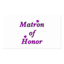 Matron of Honour Simply Love Business Card Template