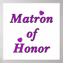 Matron of Honour Simply Love Posters