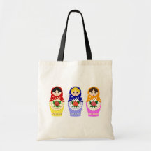 Matryoschka dolls canvas bags