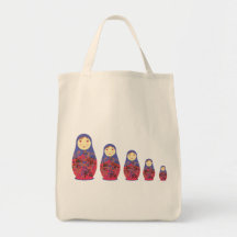 Matryoshka Doll ~ Russian Nesting / Babushka Tote Bags