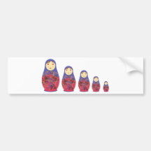 Matryoshka Doll ~ Russian Nesting / Babushka Bumper Sticker