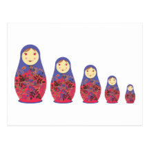 Matryoshka Doll ~ Russian Nesting / Babushka Postcards