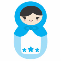 Matryoshka Doll - Sweet Blue Acrylic Cut Out
