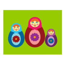 Matryoshka Dolls Post Card