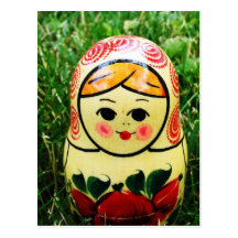 Matryoshka Ukrainian Folk Art Postcard