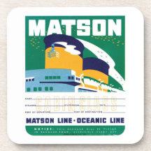 Matson Oceanic Line Drink Coasters