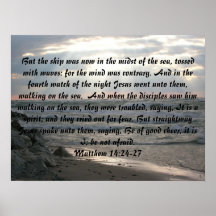 Matthew 14:24-27 Poster