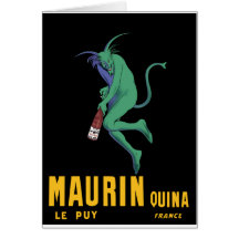 Maurin Quina - Cappiello 1906 - Absinthe Apertif Greeting Card