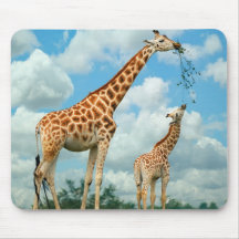 Mauspad Giraffen Mutter und Kind