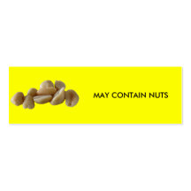 MAY CONTAIN NUTS BUSINESS CARDS