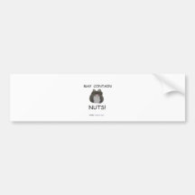 May Contain Nuts Winter White Hamster Bumper Sticker