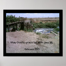 May God's grace be with you all., Heb... Poster