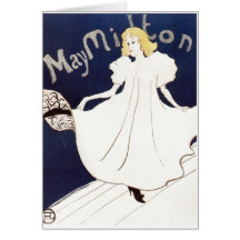 May Milton 1895 Henri de Toulouse-Lautrec Greeting Card