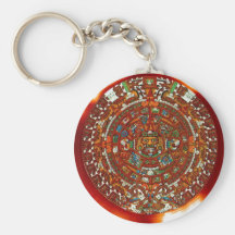 maya aztec calendar key chain