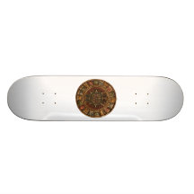 Mayan and Aztec Calendar Custom Skate Board