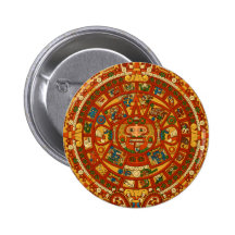 'Mayan Calendar Stone' Pins