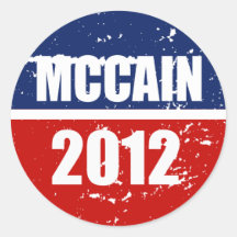 MCCAIN 2012 ROUND STICKER