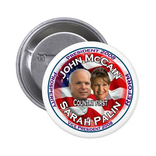 McCain Palin Country First Pins