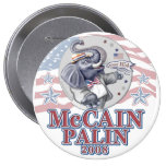 McCain Palin Republican Elephant Button