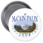 McCain Palin White House 2008 Pinback Buttons