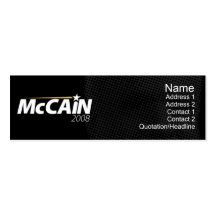 McCain - Skinny Business Card Template
