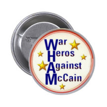 McCain War Heros Button