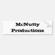 McNutty Productions Sticker Bumper Sticker