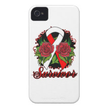 MDS Survivor Rose Grunge Tattoo Case-Mate iPhone 4 Cases
