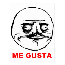 Me Gusta Rage Face Meme Postcards