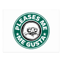 Me Gusta White Postcard