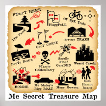 ME SECRET TREASURE MAP PRINT