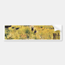 Meadow By Pierre-Auguste Renoir (Best Quality) Bumper Sticker