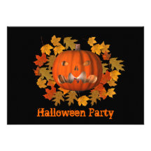Mean Jack O Lantern Halloween Invitation