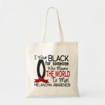 Means The World To Me Melanoma Canvas Bag