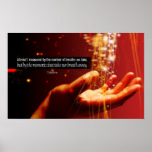 Measuring Life Inspirational Poster Print