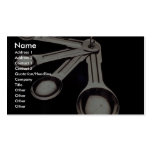 Measuring spoons of different size business cards
