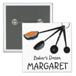 Measuring spoons spices cooking baking name tag pins