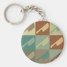 Meat Cutting Pop Art Key Chains