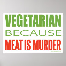 Meat Is Murder - Anti-Meat Poster