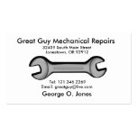 Mechanic Business Cards